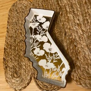 California Shaped Poppy Trinket Tray